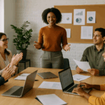 Team Collaboration In Bright Office